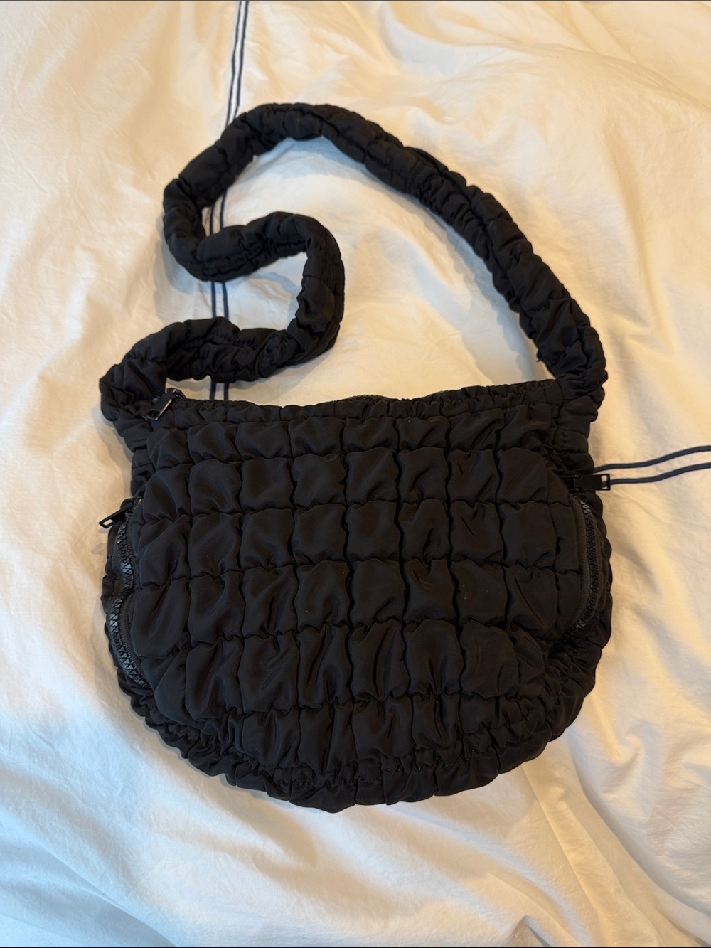 Urban Expressions Black Quilted Crossbody Bag